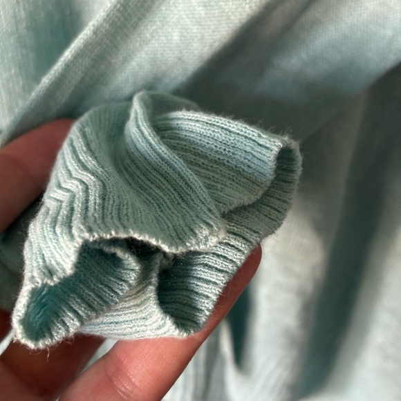 Madewell | Linen Blend | V-Neck Sweater | Seafoam Green | xs - Picture 5 of 8